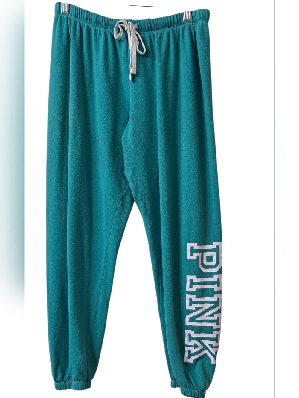 Victoria's Secret PINK Teal Sweatpants/joggera Size M - Picture 2 of 4